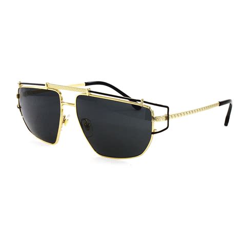 versace sunglasses gold side.